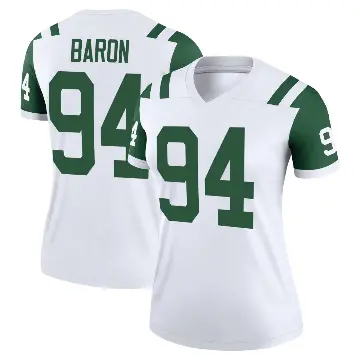 ＃94 Women's Tyler Baron White Legend New York Jets Classic Alternate Jersey