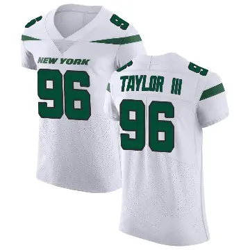 ＃96 Men's Leonard Taylor III White Elite New York Jets Spotlight Vapor Untouchable Jersey
