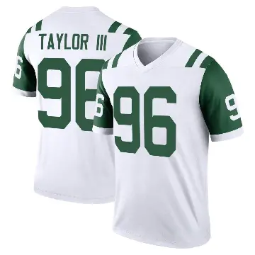 ＃96 Men's Leonard Taylor III White Legend New York Jets Classic Alternate Jersey