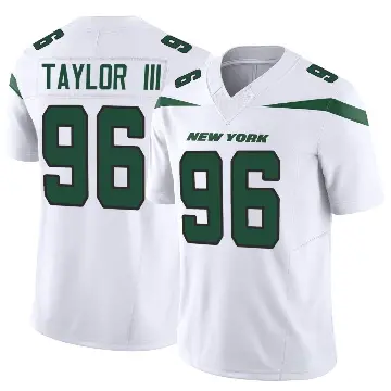 ＃96 Men's Leonard Taylor III White Limited New York Jets Vapor F.U.S.E. Jersey