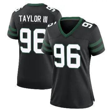 ＃96 Women's Leonard Taylor III Black Game New York Jets Legacy Alternate Jersey