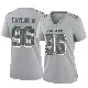 ＃96 Women's Leonard Taylor III Gray Game New York Jets Atmosphere Fashion Jersey