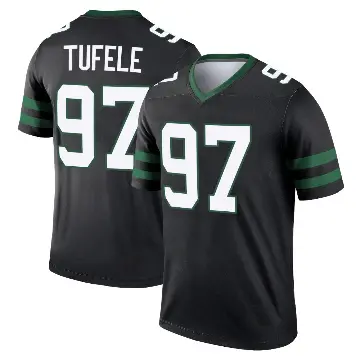 ＃97 Men's Jay Tufele Black Legend New York Jets Legacy Jersey