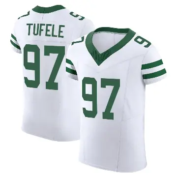 ＃97 Men's Jay Tufele White Elite New York Jets Alternate Vapor F.U.S.E. Jersey
