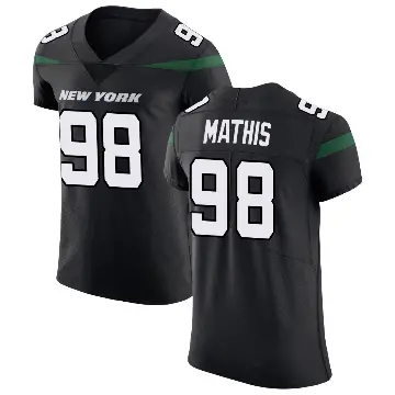 ＃98 Men's Phidarian Mathis Black Elite New York Jets Stealth Vapor Untouchable Jersey