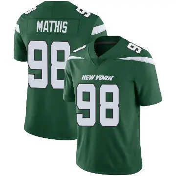 ＃98 Men's Phidarian Mathis Green Limited New York Jets Gotham Vapor Jersey