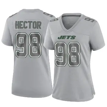 ＃98 Women's Bruce Hector Gray Game New York Jets Atmosphere Fashion Jersey