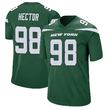 ＃98 Youth Bruce Hector Green Game New York Jets Gotham Jersey