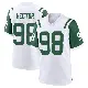 ＃98 Youth Bruce Hector White Game New York Jets Classic Alternate Jersey