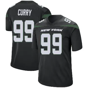 ＃99 Men's Vinny Curry Black Game New York Jets Stealth Jersey